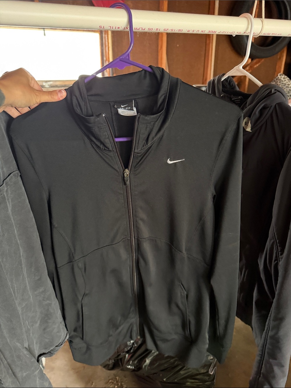 Nike Black Full-Zip Performance Jacket with Swoosh